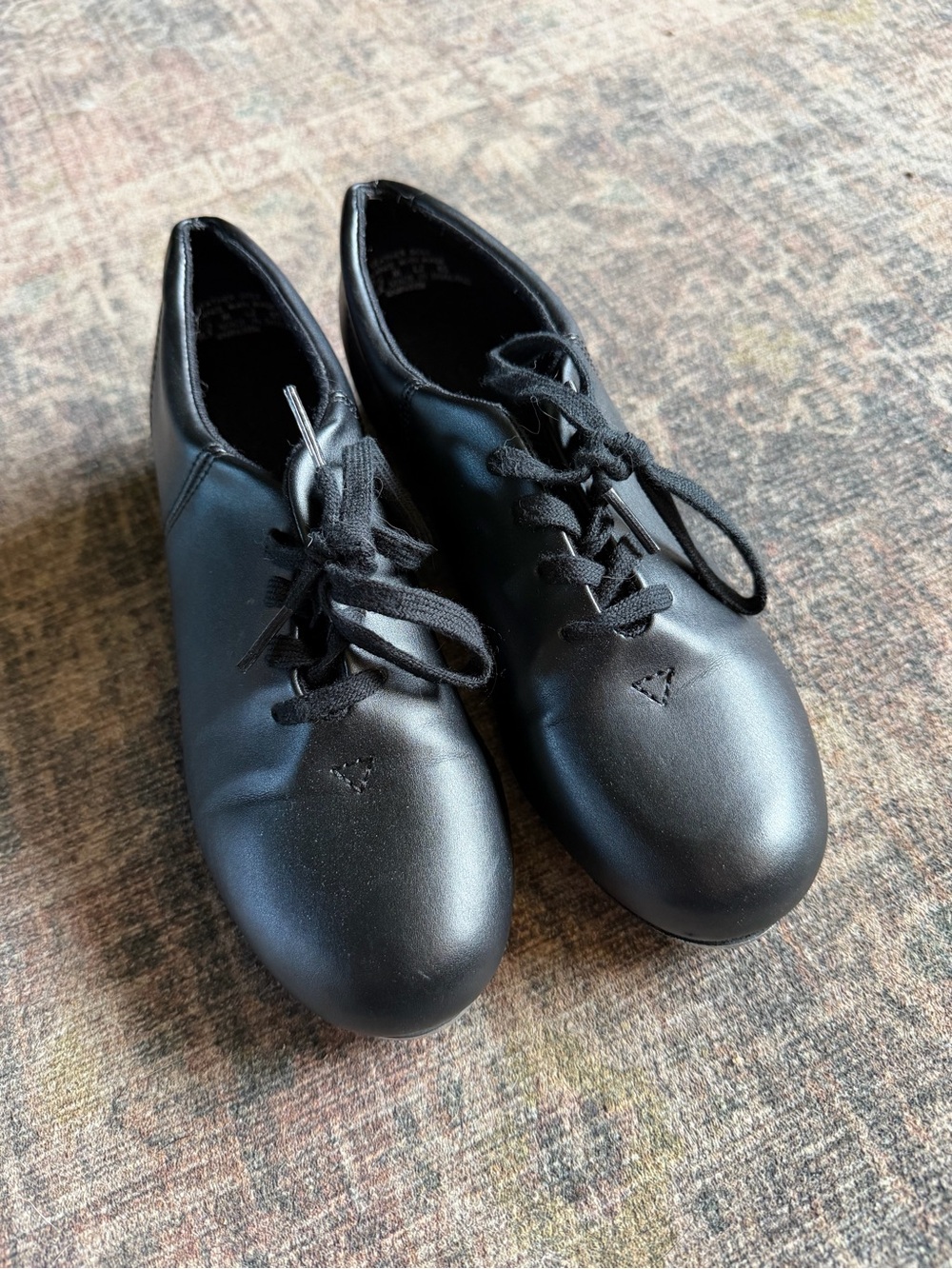 Capezio Black Lace-Up Tap Shoes
